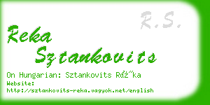 reka sztankovits business card